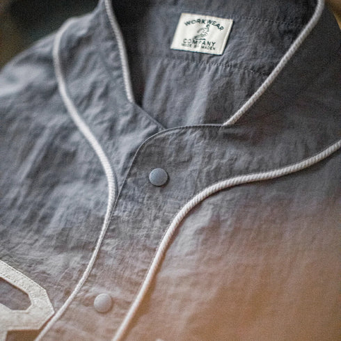 Premium Men's Baseball Shirt – Casual Letter Print Short Sleeve Color-Block Button-Up for Summer